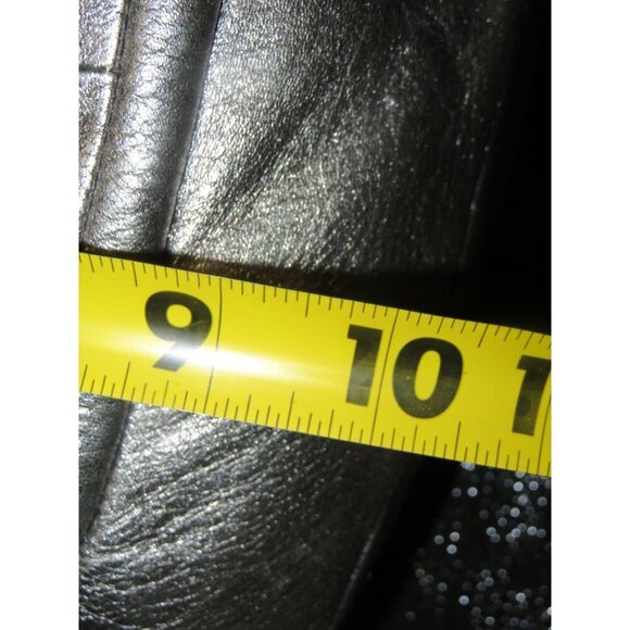 COACH 2011 Kristin Metallic Pewter Leather Front Flap Satchel Hobo Handbag 16814 - Picture 11 of 14